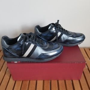 Men's Bally Brushed Blue Aston Low-Top Sneaker